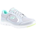 Skechers Flex Appeal 4.0 True Clarity Leder Damen Sneaker In Grau/Mehrfarbig