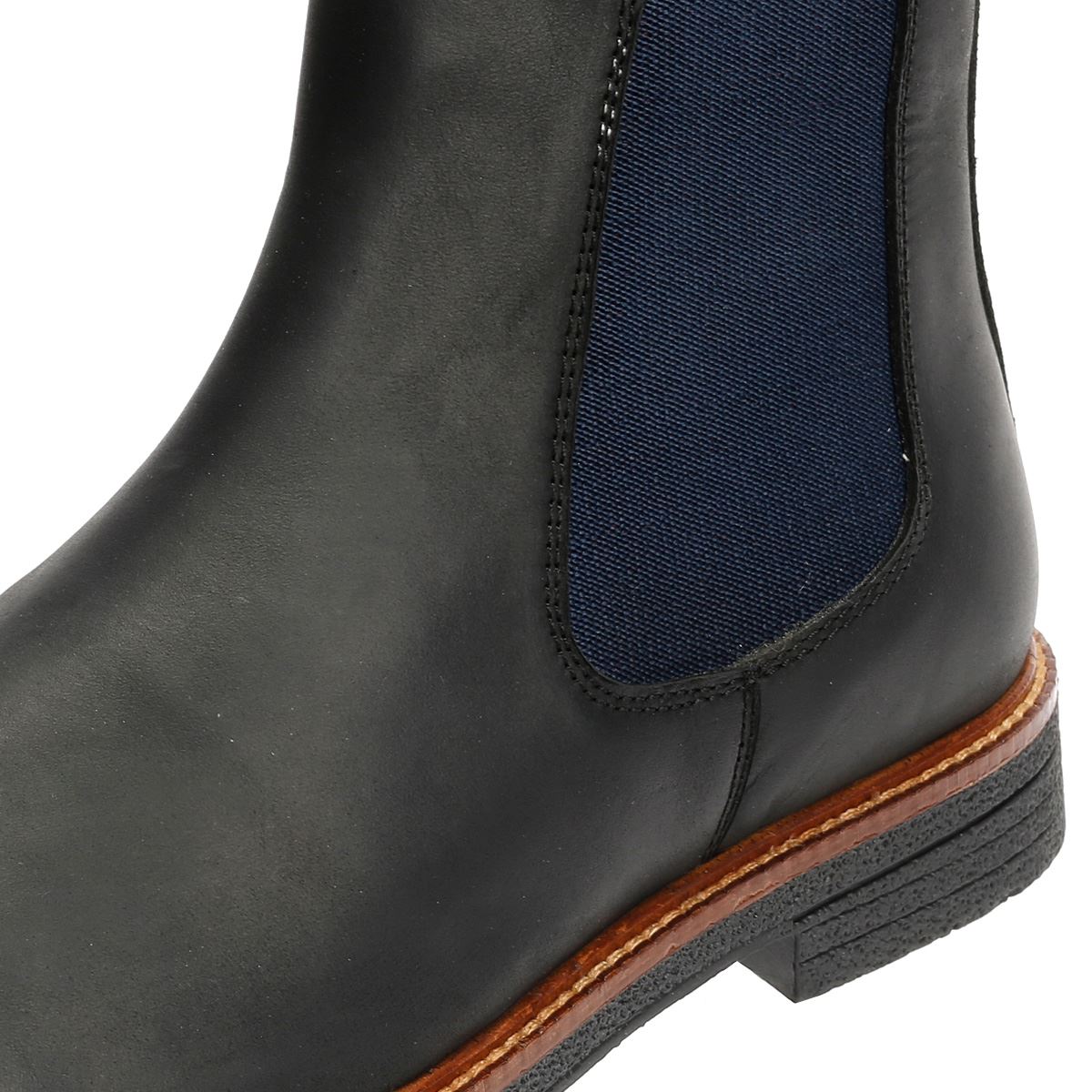 Ben Sherman Walker Chelsea Leder Herren Schwarze Stiefel