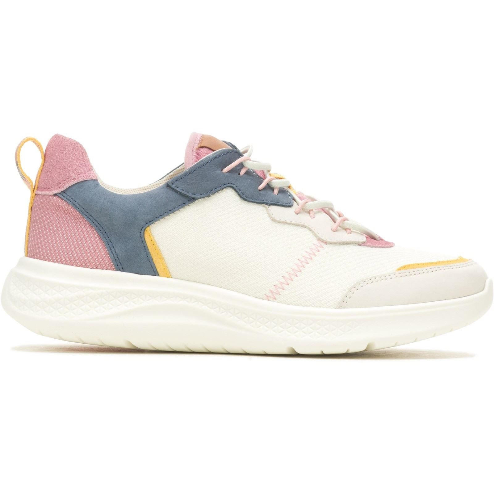 Hush Puppies Elevate Bungee Leder Damen Marine/Rosa Sneakers
