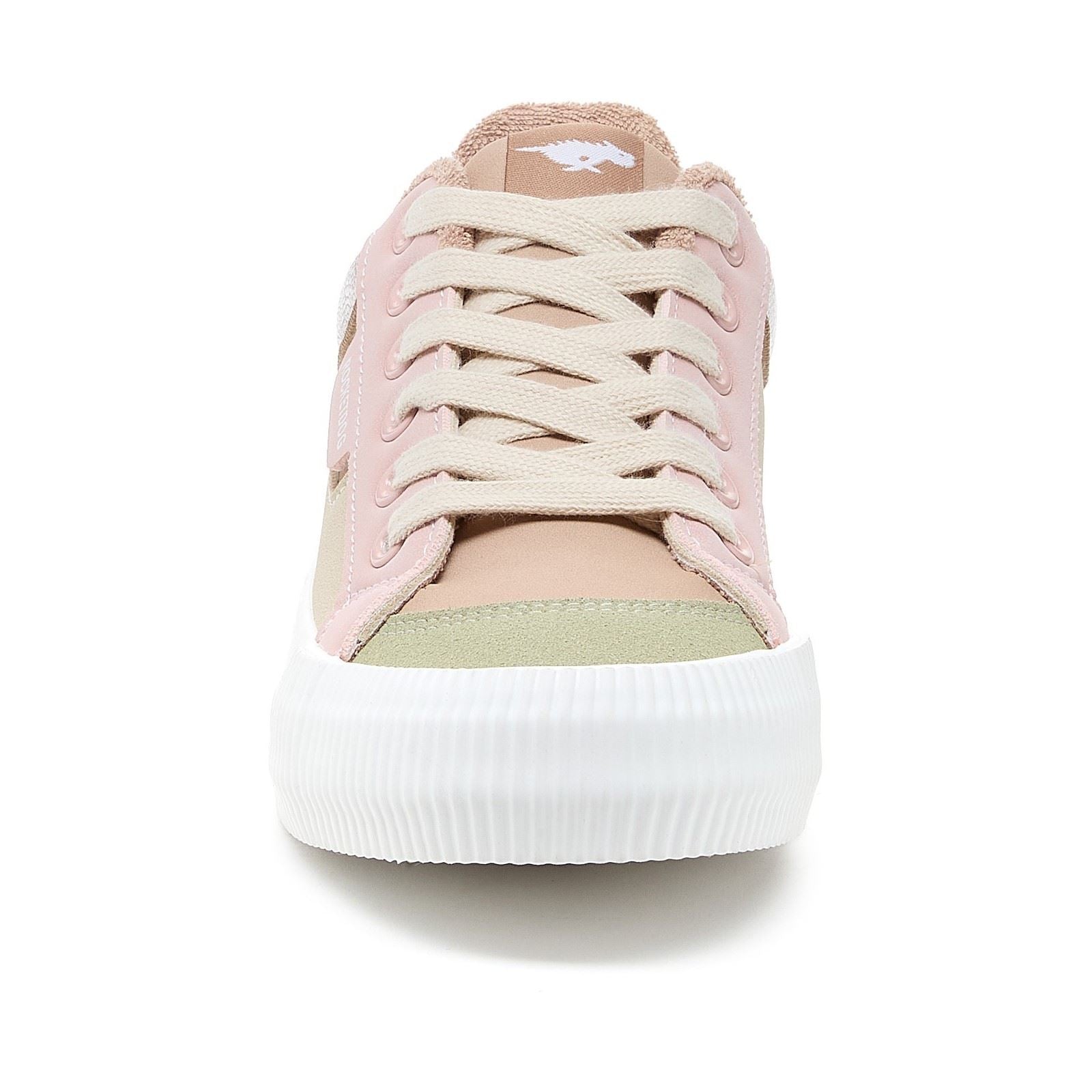 Rocket Dog Cheery Blocked Pu/Seude Damensneaker In Taupe