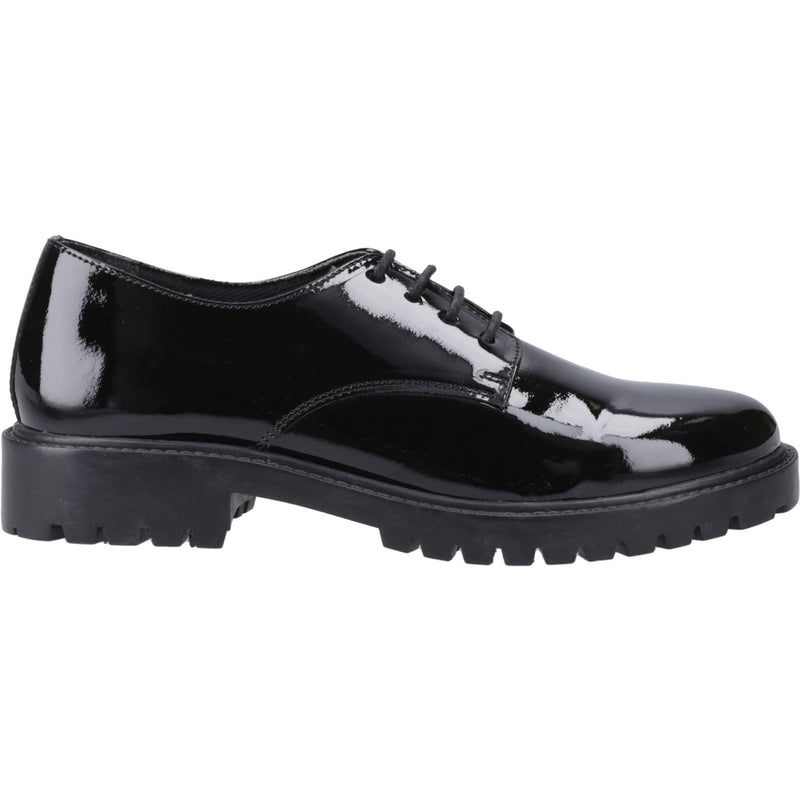 Hush Puppies Aubrey Mädchenschwarze Derby Schuhe Aus Leder