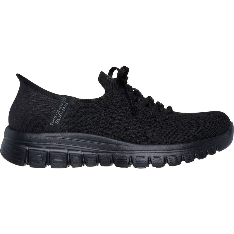 Skechers Graceful First Blush Damen Sneaker In Schwarz Aus Textil
