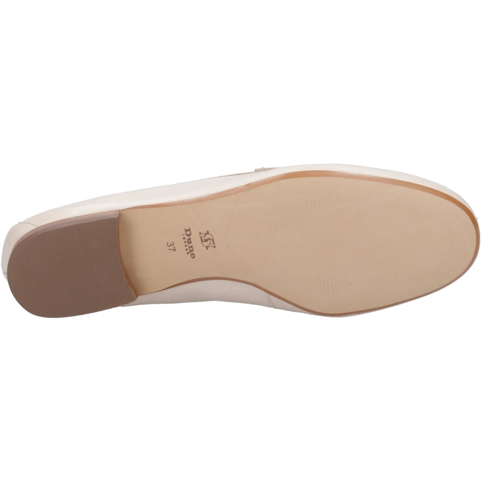 Dune Gianetta Leder Damen Ecru Slipper
