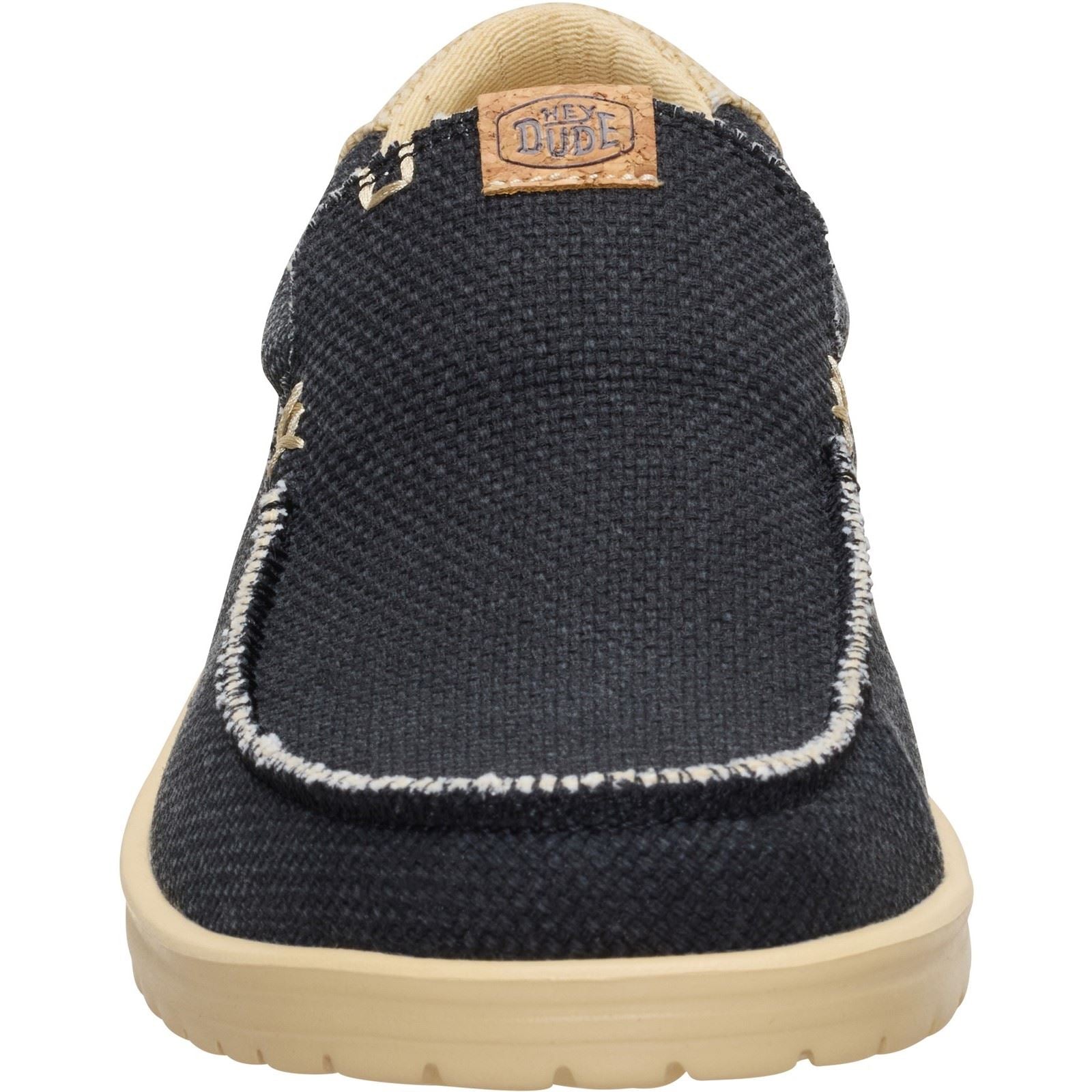 HEYDUDE Mikka Braided Textil Herren Schwarz/Boulder Tan Freizeitschuhe