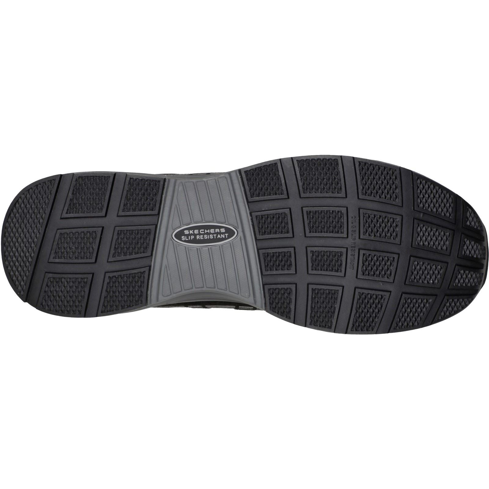 Skechers Workwear Malad II Textil Herren Schwarze Sicherheits-Sneaker