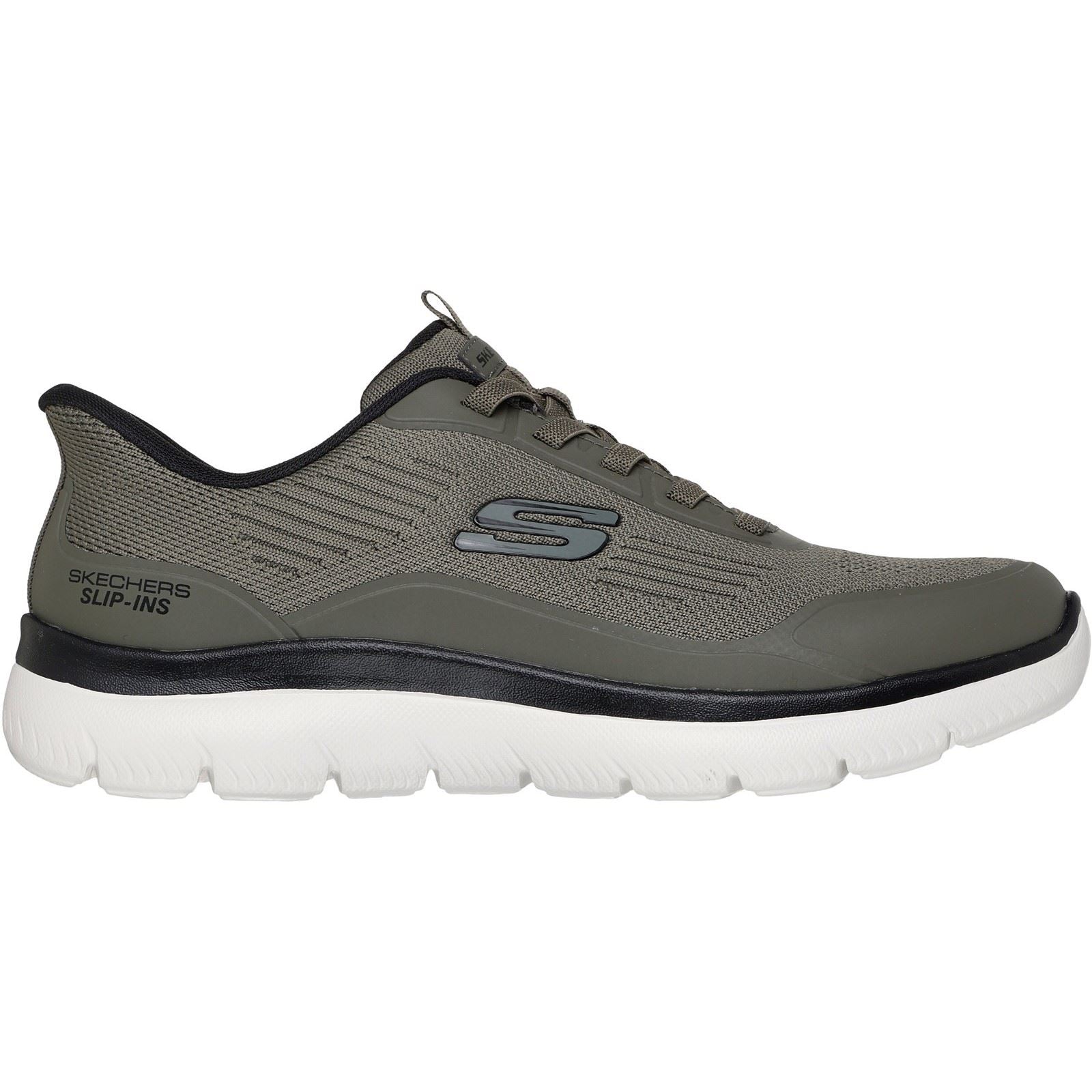 Skechers Summits Leyter Textil Herren Sneakers In Olive/Schwarz