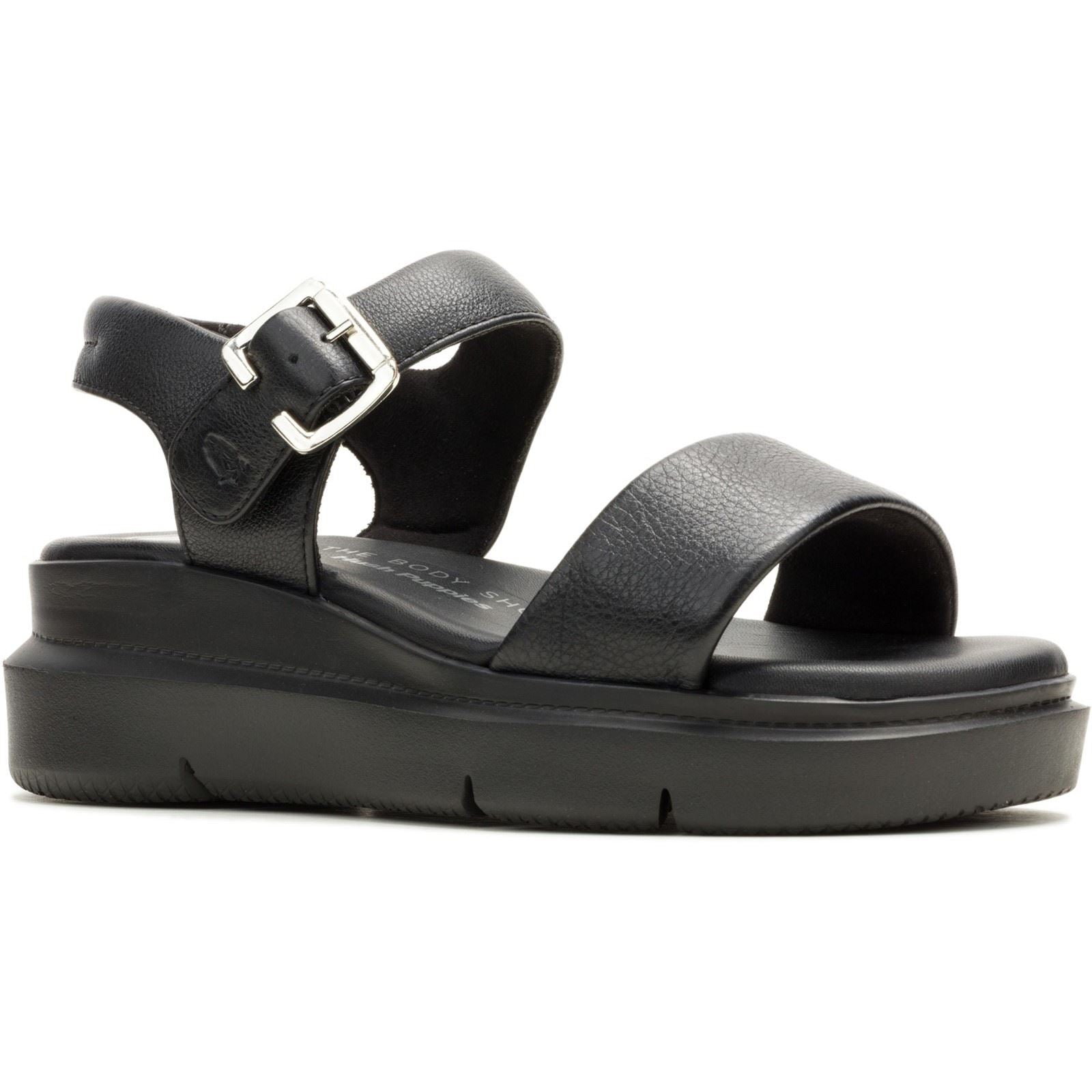 Hush Puppies Uplift Damen Sandalen Aus Schwarzem Leder