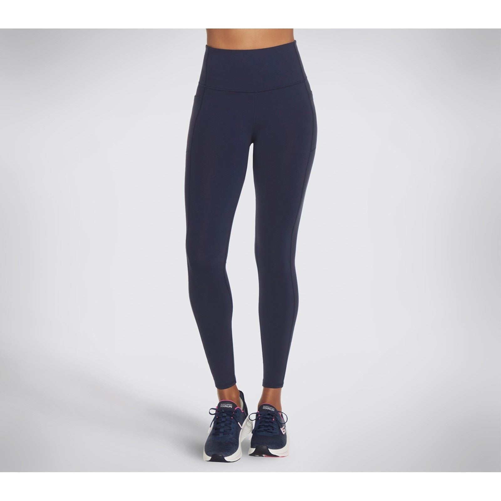 Skechers Performance GOWALK Wear High Waisted Nylon Damen Blaue Sportleggings