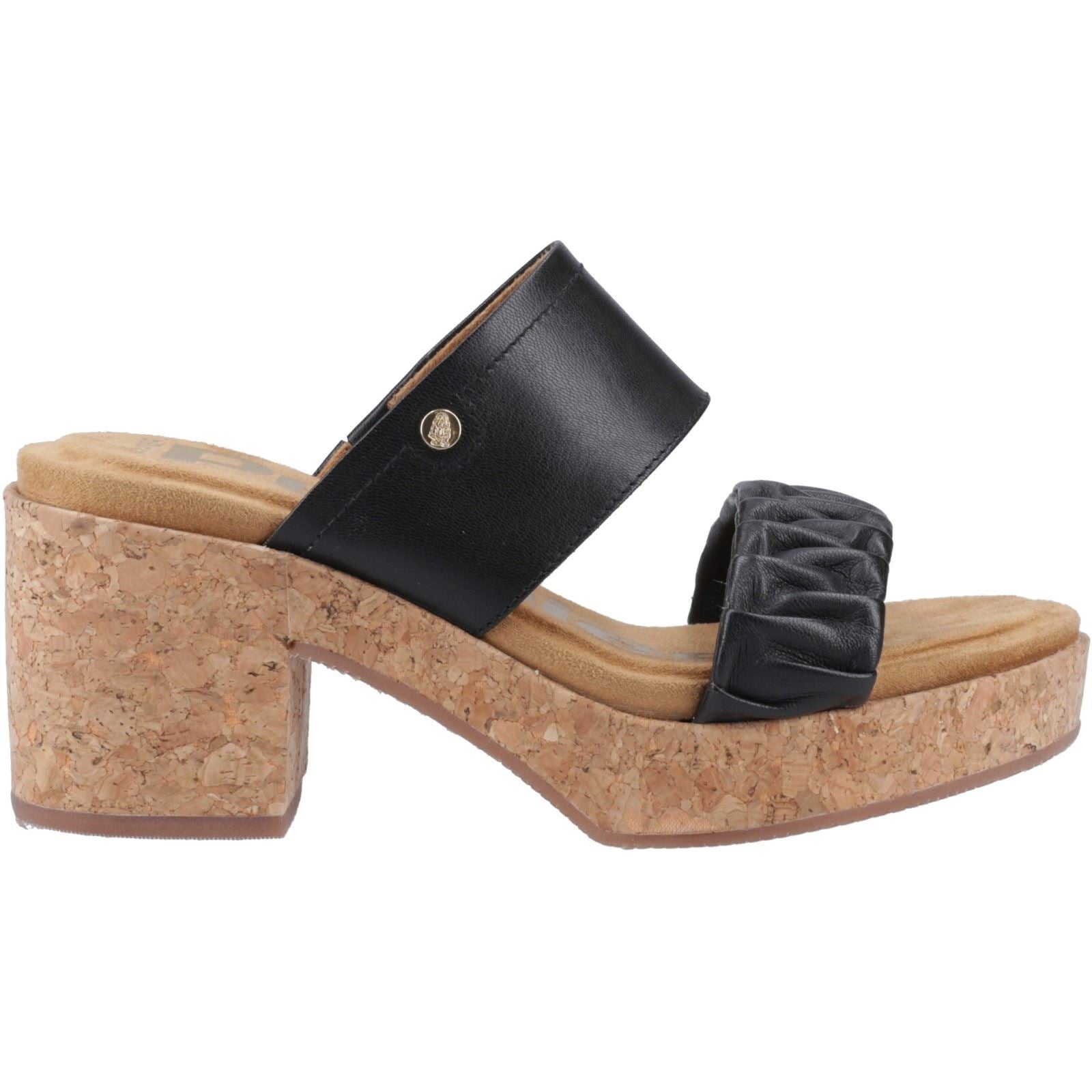 Hush Puppies Poppy Damen Sandalen Aus Schwarzem Leder