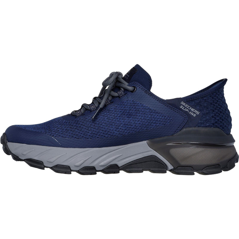 Skechers Max Protect Assembly Textil Herren Wanderstiefel In Marineblau