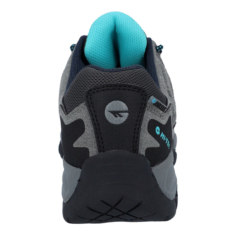 Hi-Tec Corzo Low Pu-Wildleder Wanderschuhe Für Damen In Cool Grey/Navy Blue/Curacao