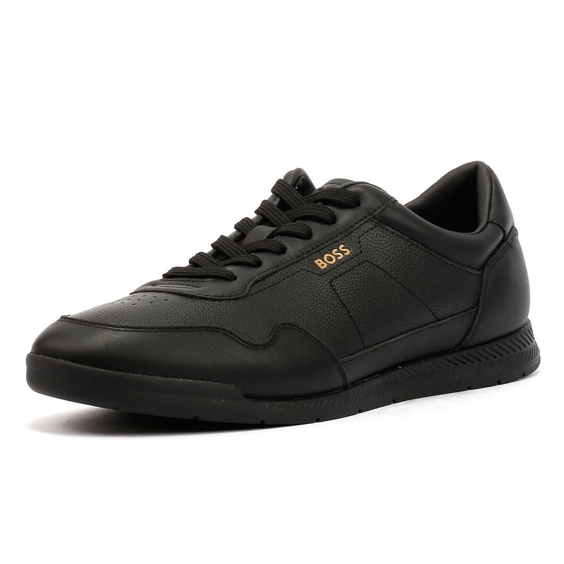 Boss Titanium Herren Schwarz Leder Sneaker