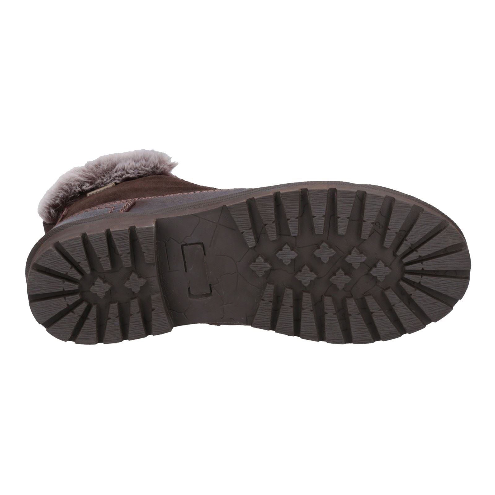 Cotswold Evenlode Damenstiefel aus braunem Leder für den Winter