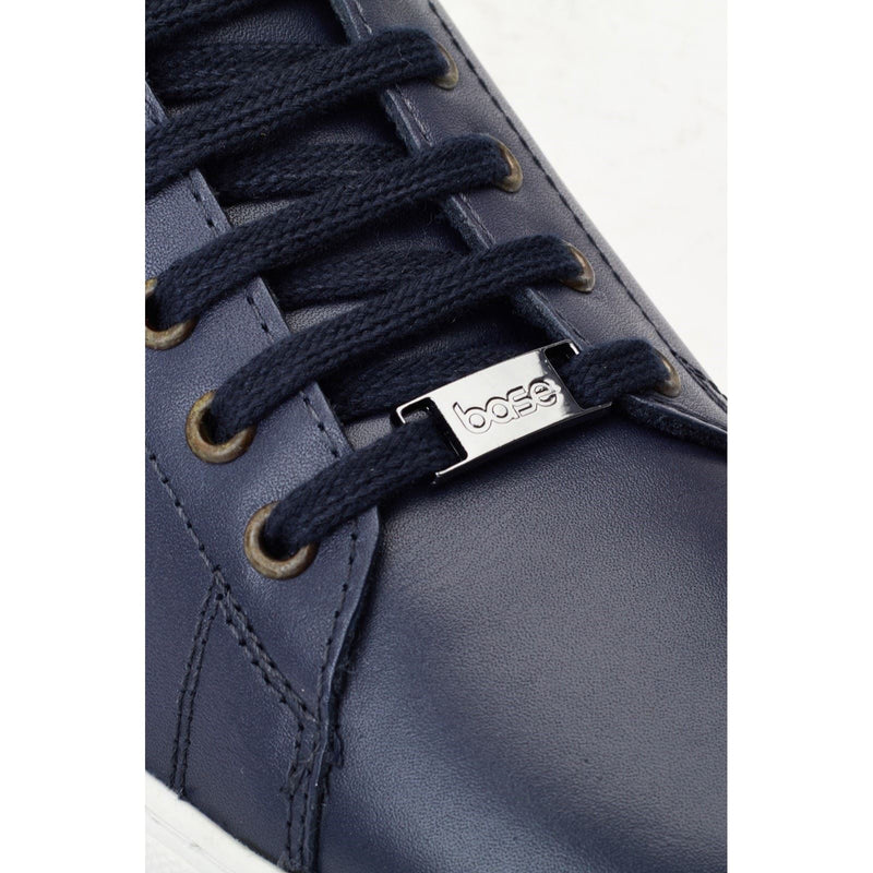 Base London Tucker Herren Sneaker Aus Leder In Marineblau