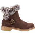 Hush Puppies Hannah Damen Winterstiefeletten aus Wildleder in Schokoladenfarbe