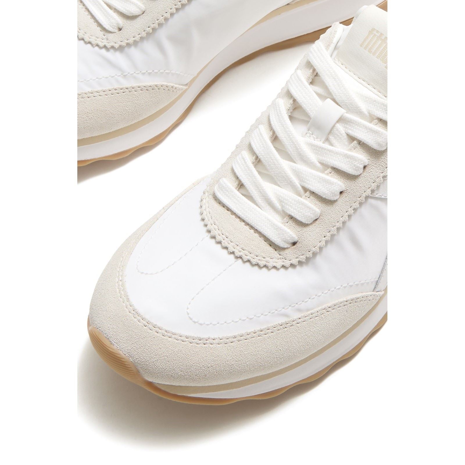 Fitflop Retro-Q FF Nylon Damen Urban Weiße Mix Sneakers