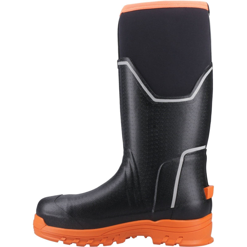 Muck Boots Grit S5 Herren Gummistiefel Schwarz/Orange