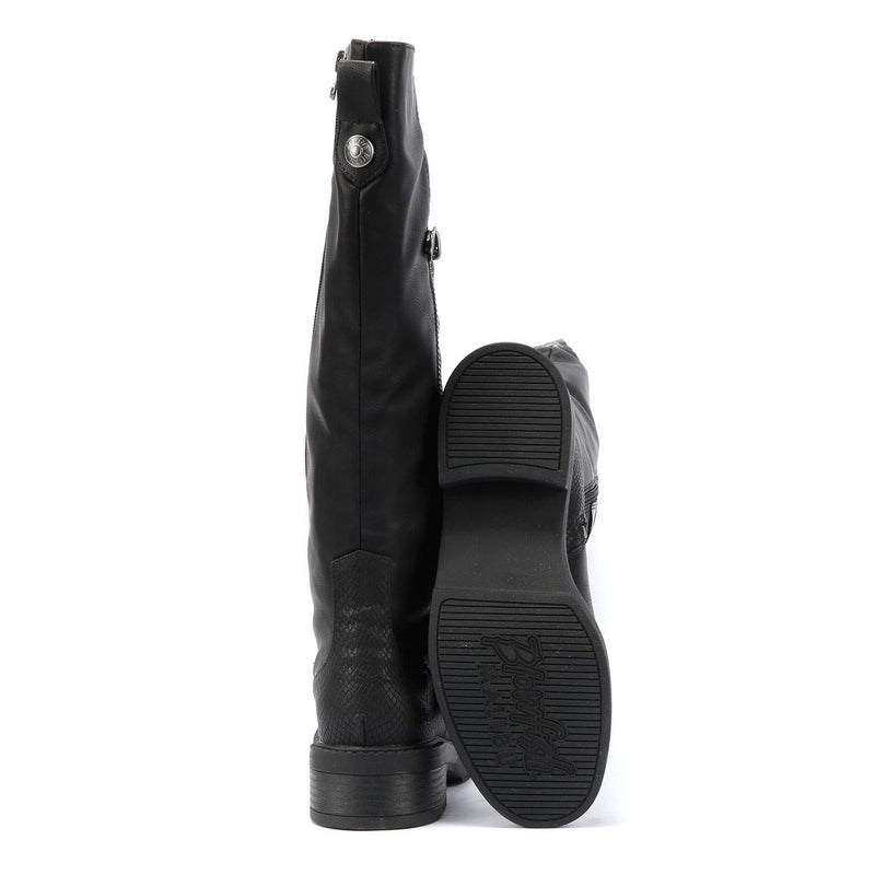 Blowfish Malibu Virtue 2 Damen Schwarzstiefel Aus Kunstleder