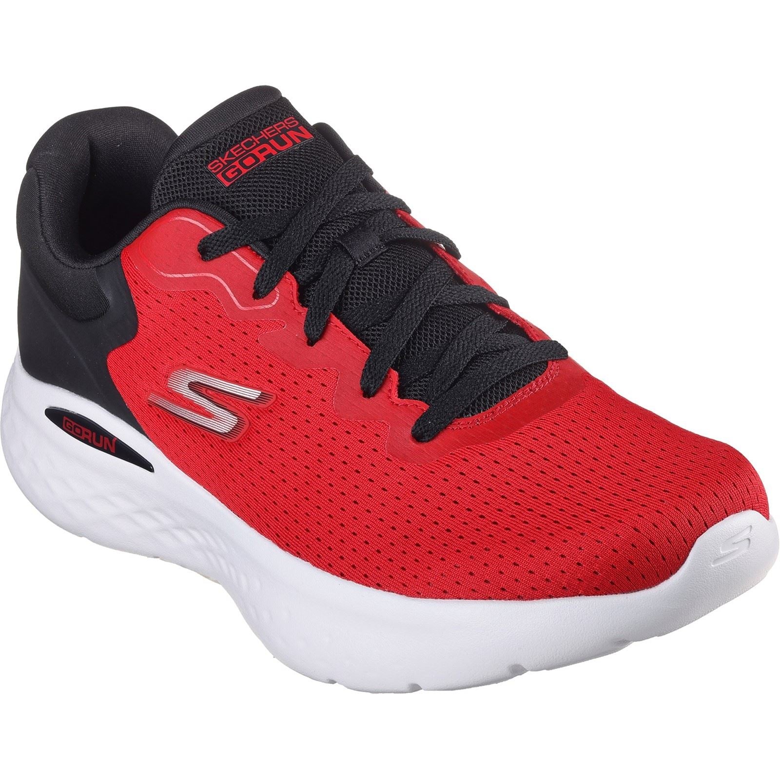 Skechers GO RUN Lite - Anchorage Textile Herren Sneaker In Rot/Schwarz