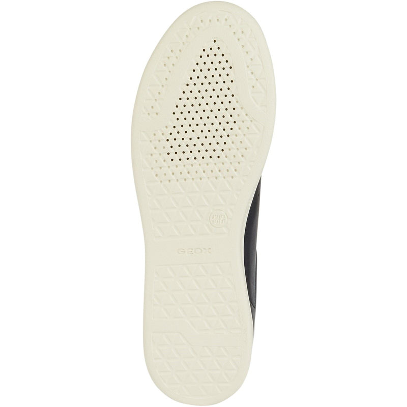 Geox D Jaysen B Faux Leder Damen Dunkle Jeans/Optisch Weiß Sneakers