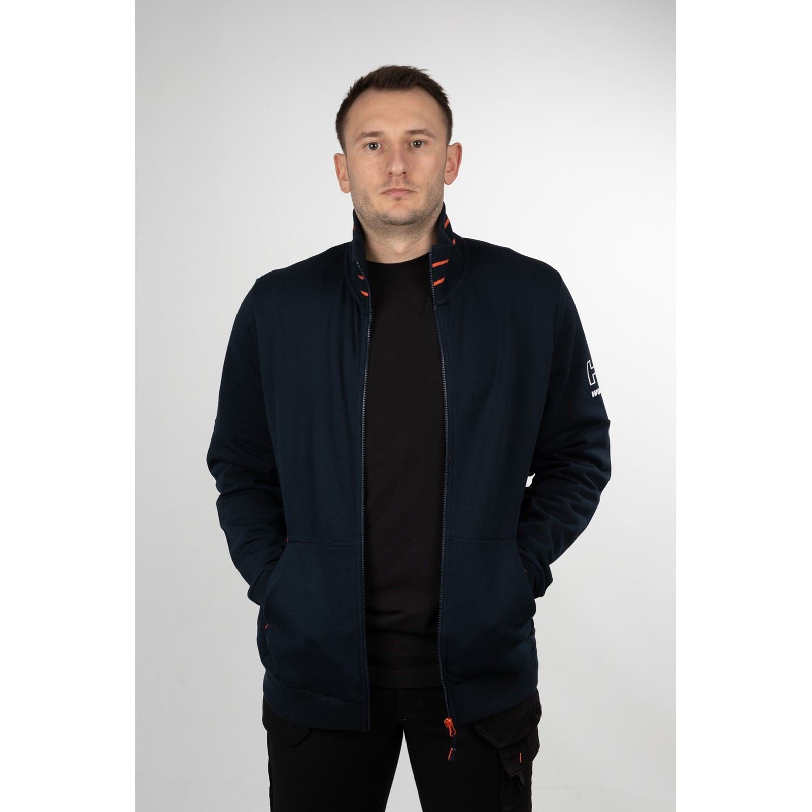 Helly Hansen Workwear Kensington Zip Baumwoll Herren Blau Sweatshirt