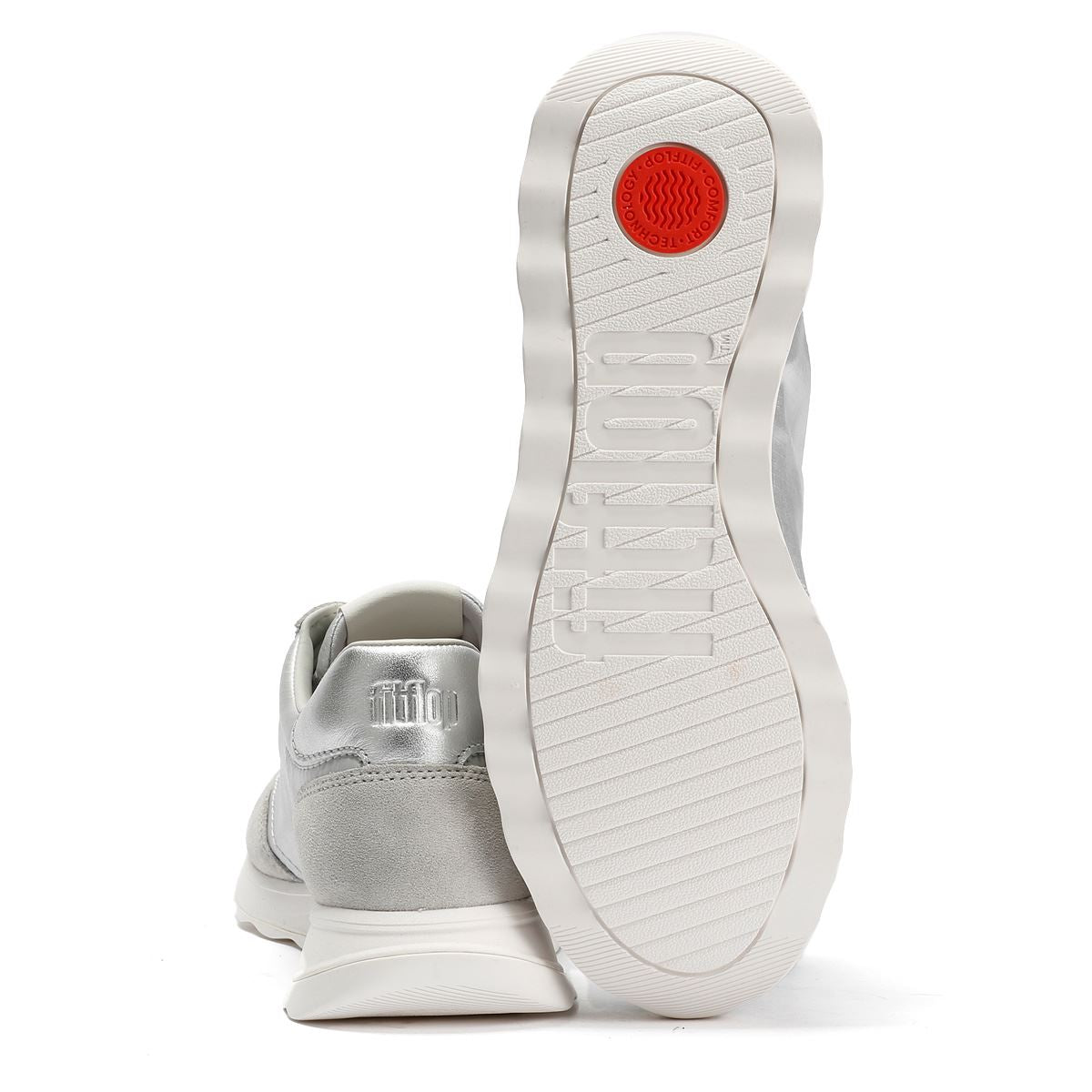 FitFlop Retro-Q FF Nylon Damen Silber Sneakers