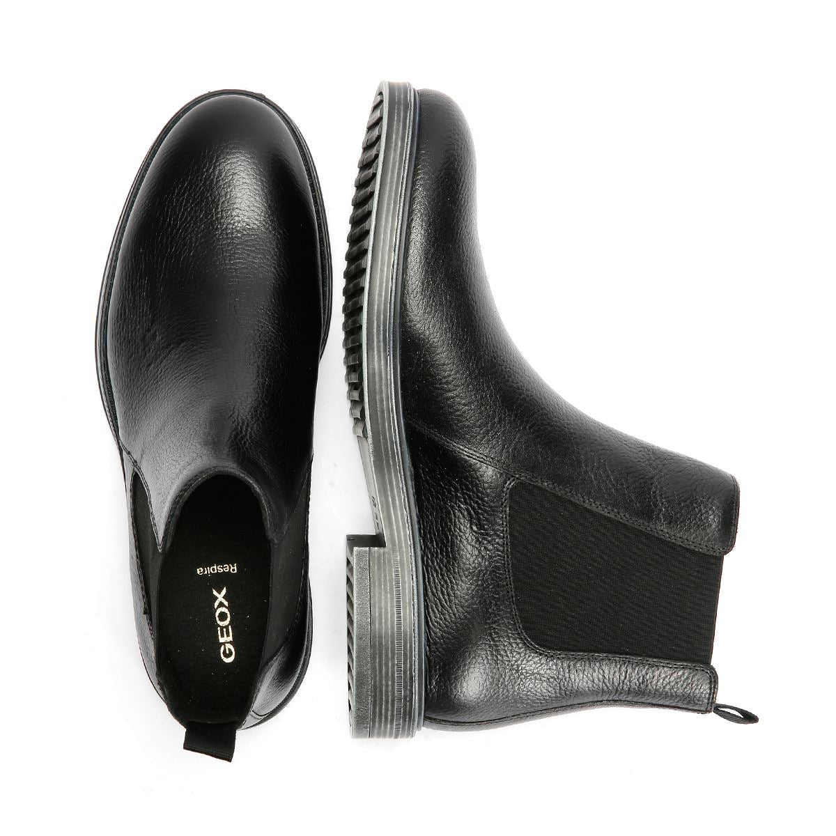 Geox Henreys Leder Herren Schwarze Stiefel