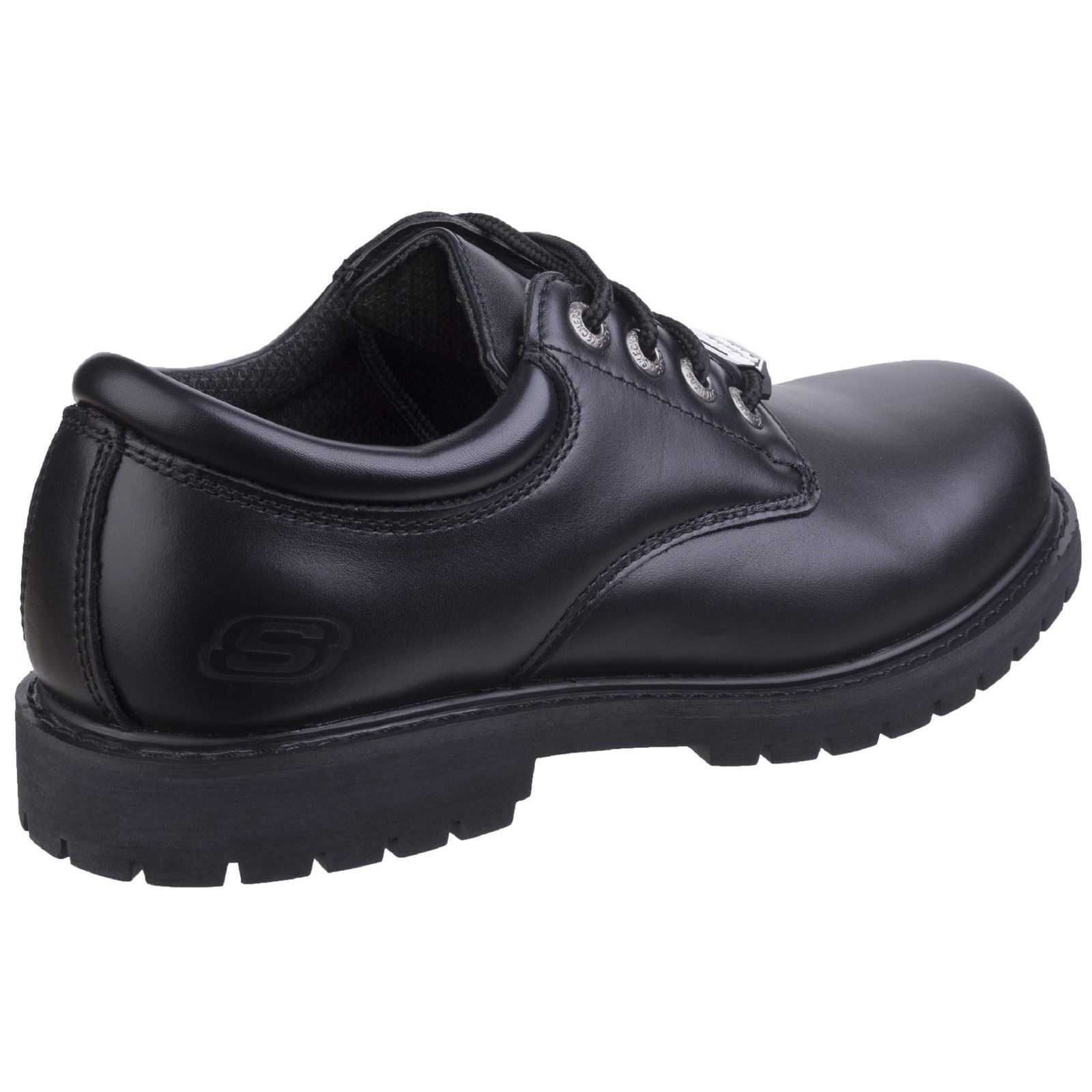 Skechers Workwear Cottonwood Elks Leder Herren Schwarze Sicherheitsschuhe