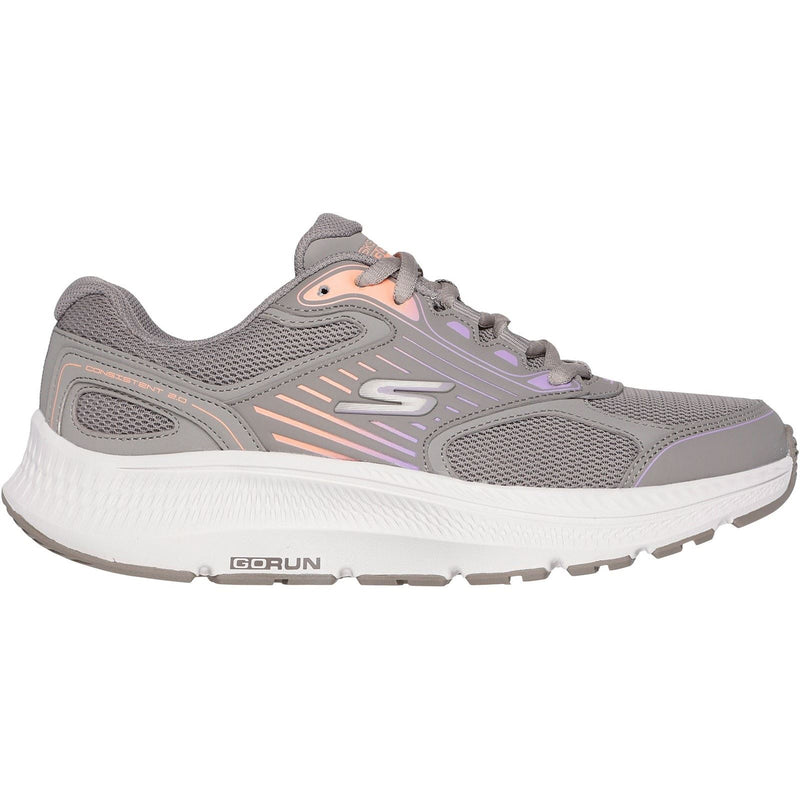 Skechers GO RUN Consistent 2.0 Advantage Leder Damen Sneaker In Taupe/Multi