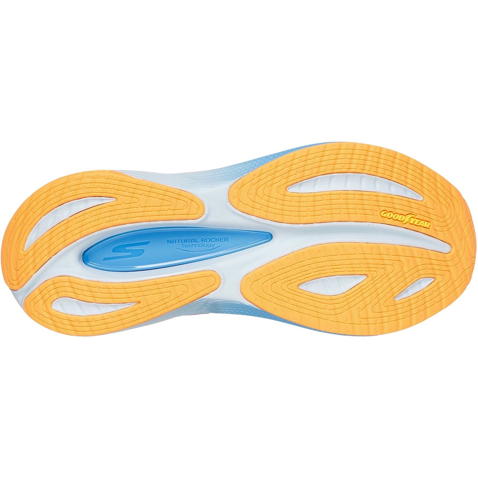 Skechers Performance Max Cushioning Propulsion Textile Damen Sneaker In Weiß/Orange