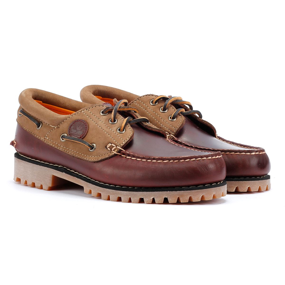 Timberland Authentic Lederbraune Schnürschuhe