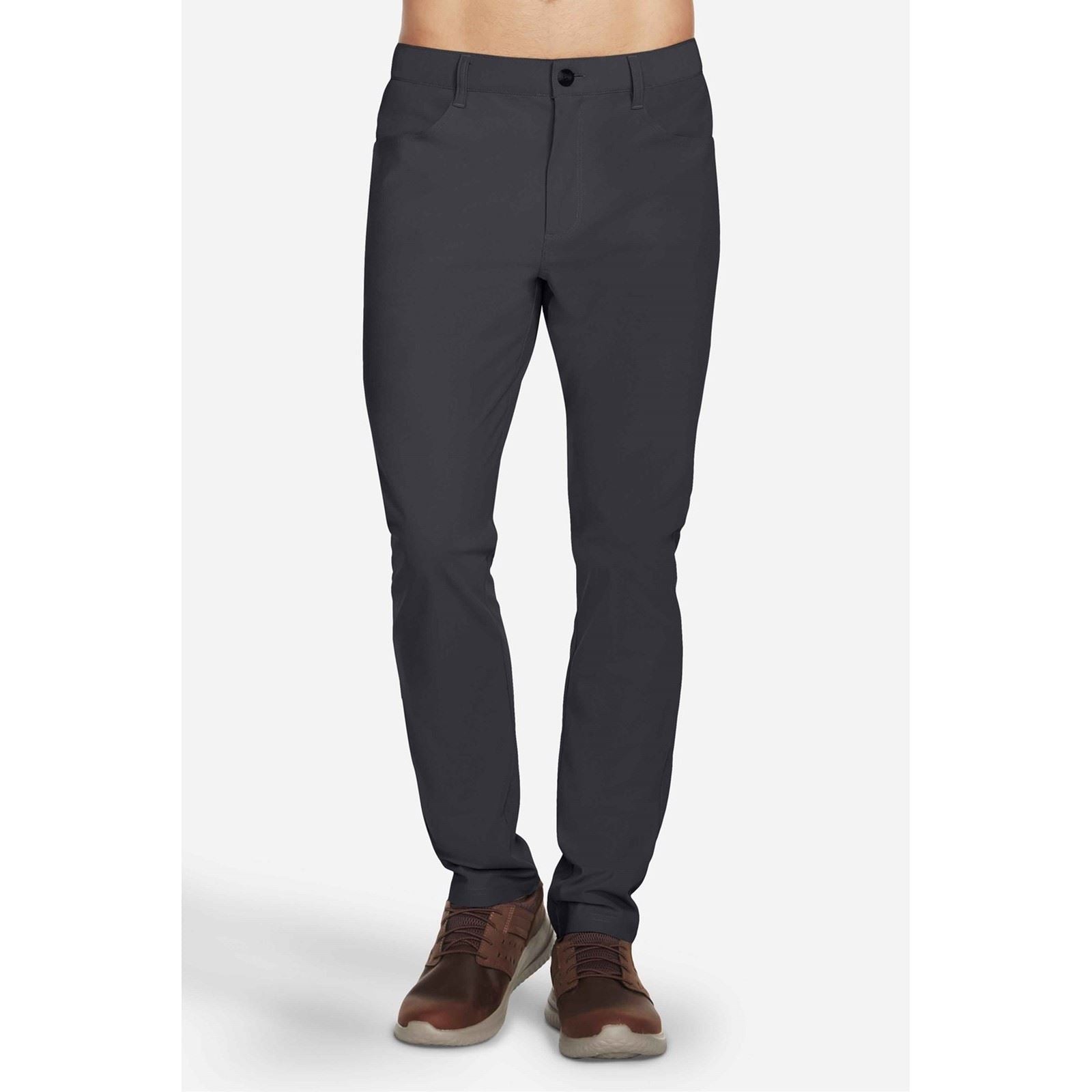 Skechers GO WALK Premium 5 Pocket Polyester Herren Schwarze Chino-Hosen