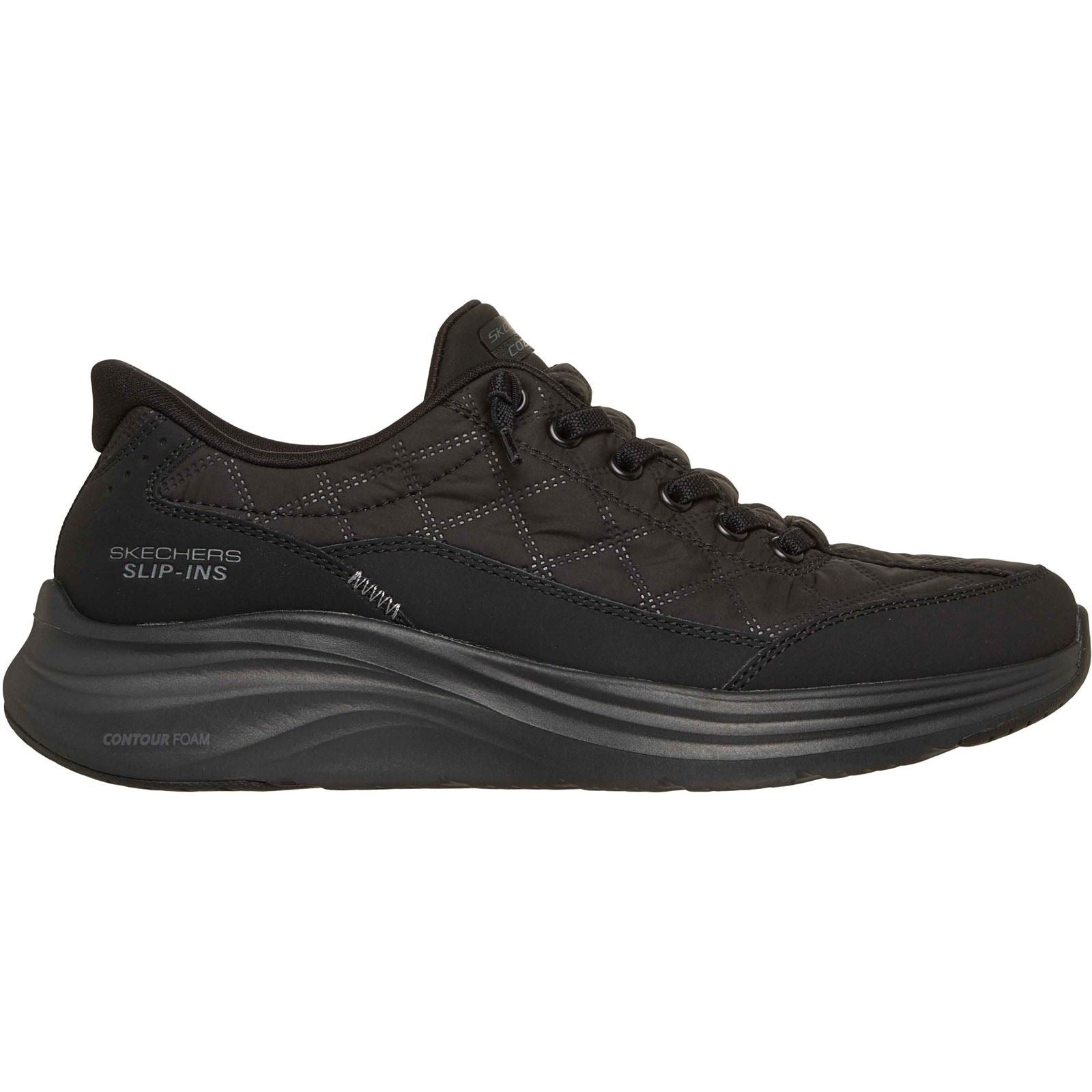 Skechers Contour Foam Cozy Fit Textile Damen Schwarz Sneaker