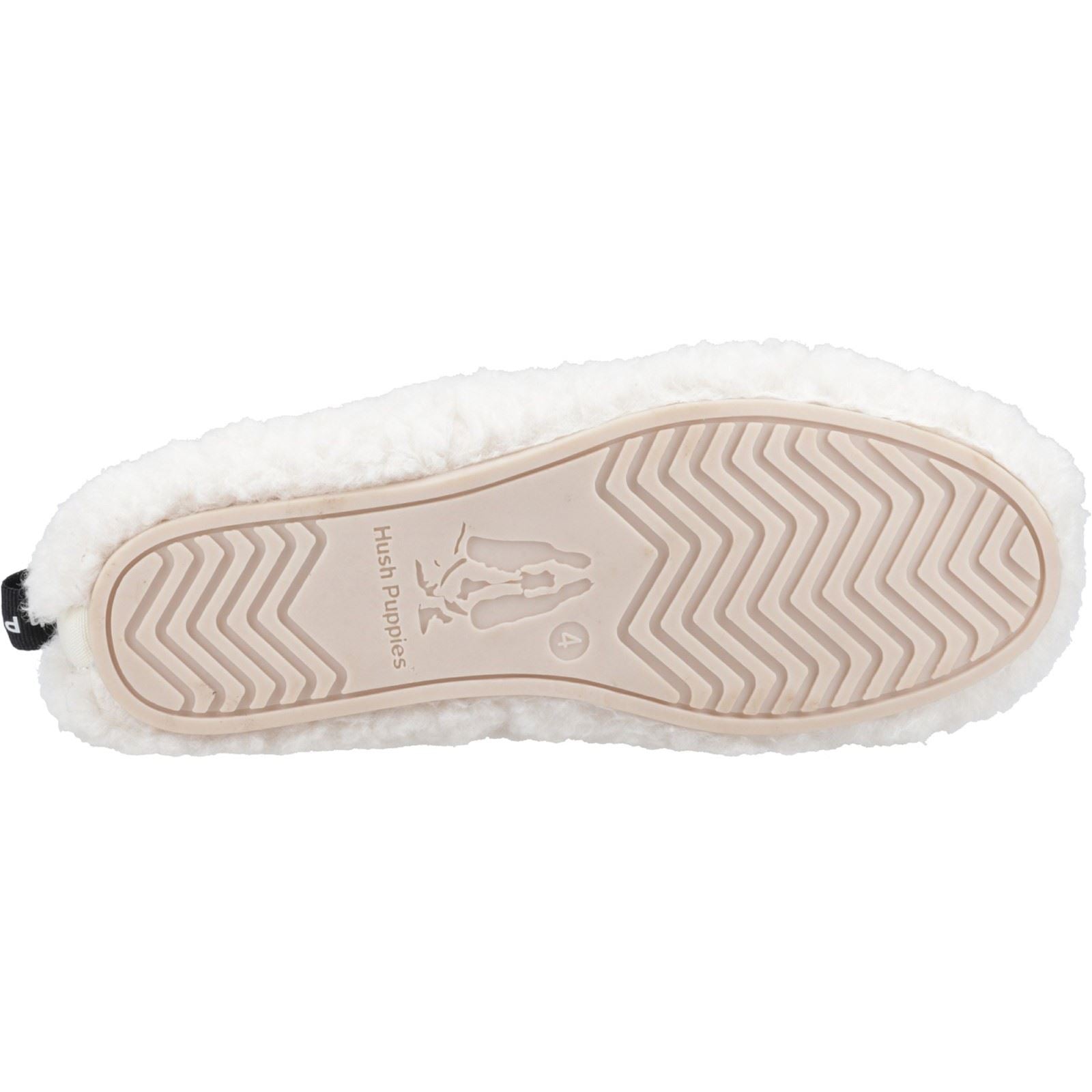 Hush Puppies Emily Faux Fur Damen Creme Hausschuhe