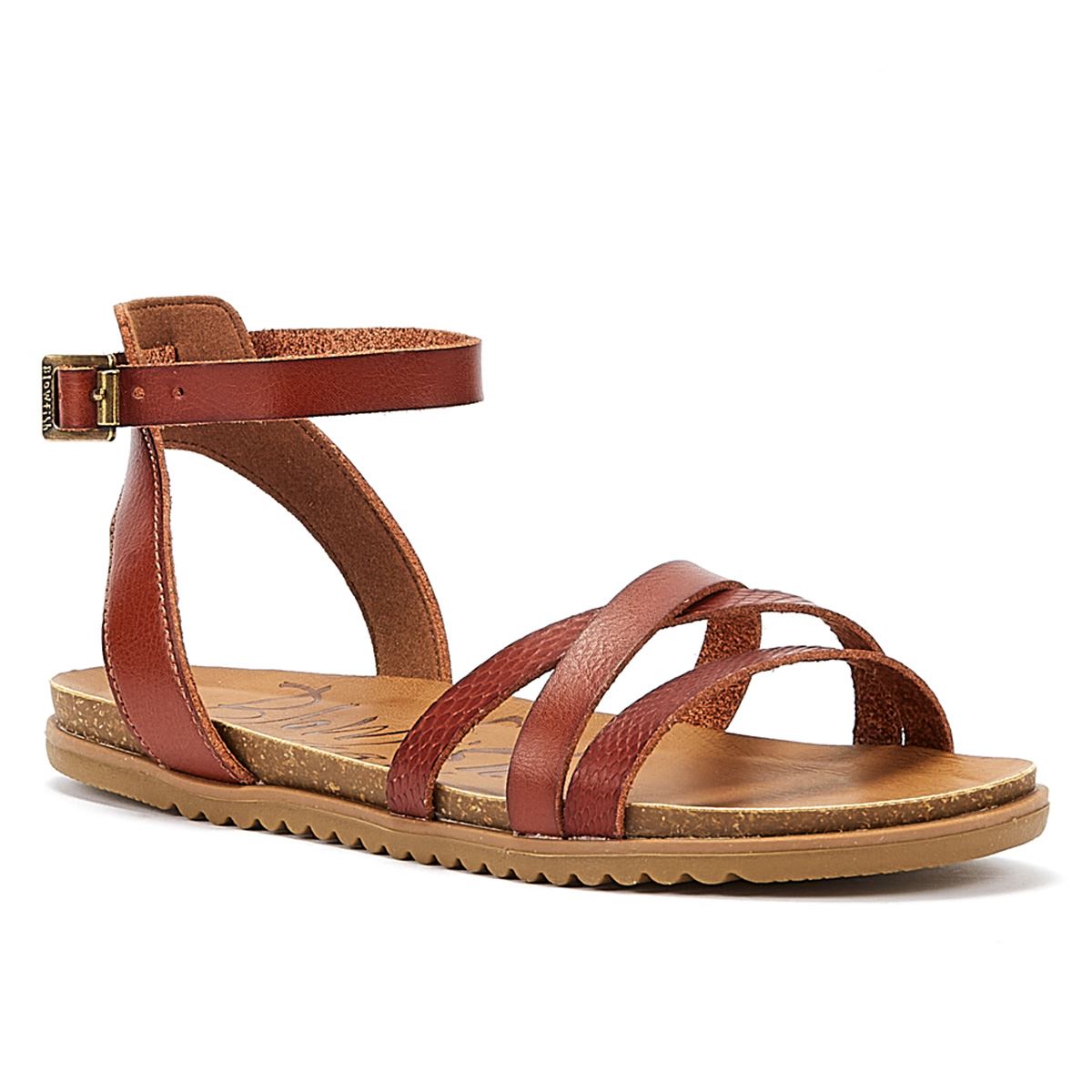 Blowfish Malibu Maylie Holz Dyecut Damen Sandale Braun