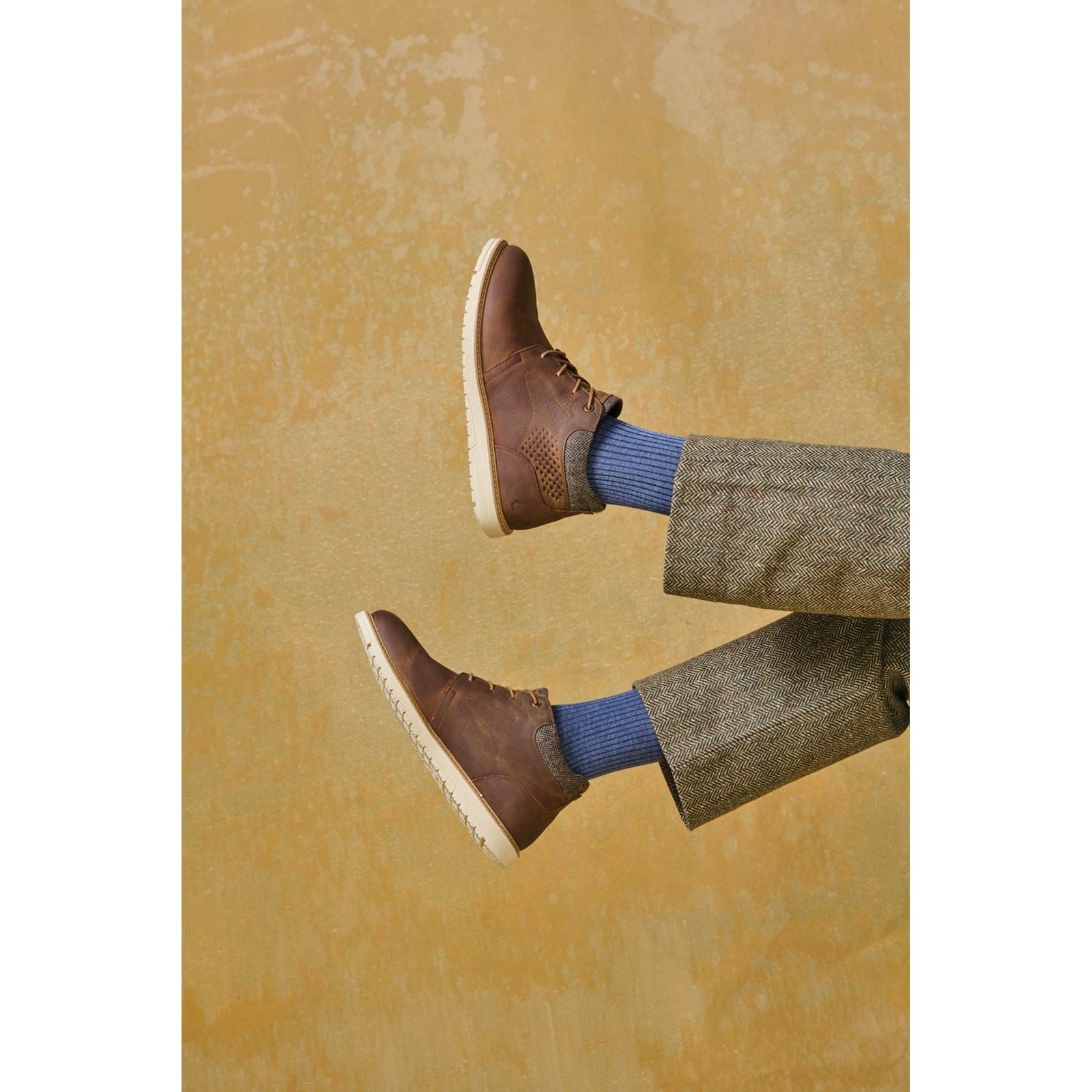 Hush Puppies Jenson Leder Herren Stiefeletten in Tan