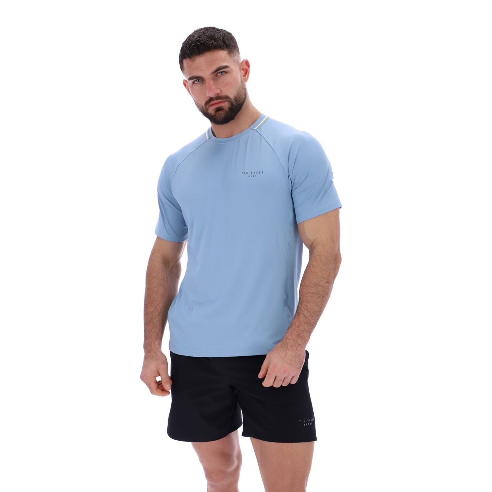 Ted Baker HARRISON TBMTA251 Polyester Herren Blaue Sport-T-Shirts