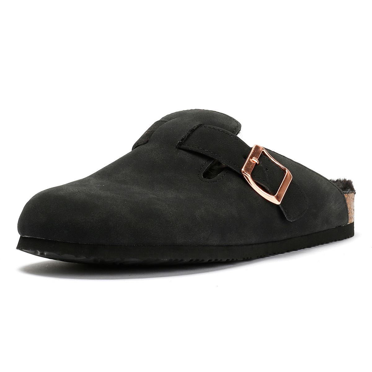 Penguin Poppy Fur Wildleder Damen Beigefarbene Pantoletten