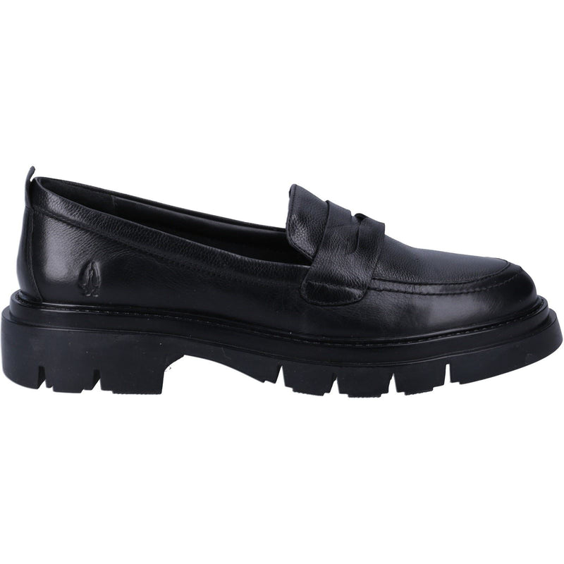 Hush Puppies Reece Damen-Schwarze Farbe-Lederloafer