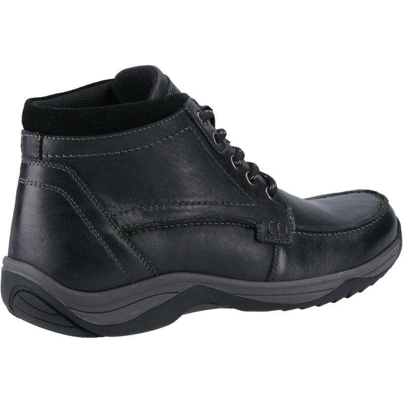 Hush Puppies Daryl Herren Schwarze Farbe Leder Knöchelstiefel