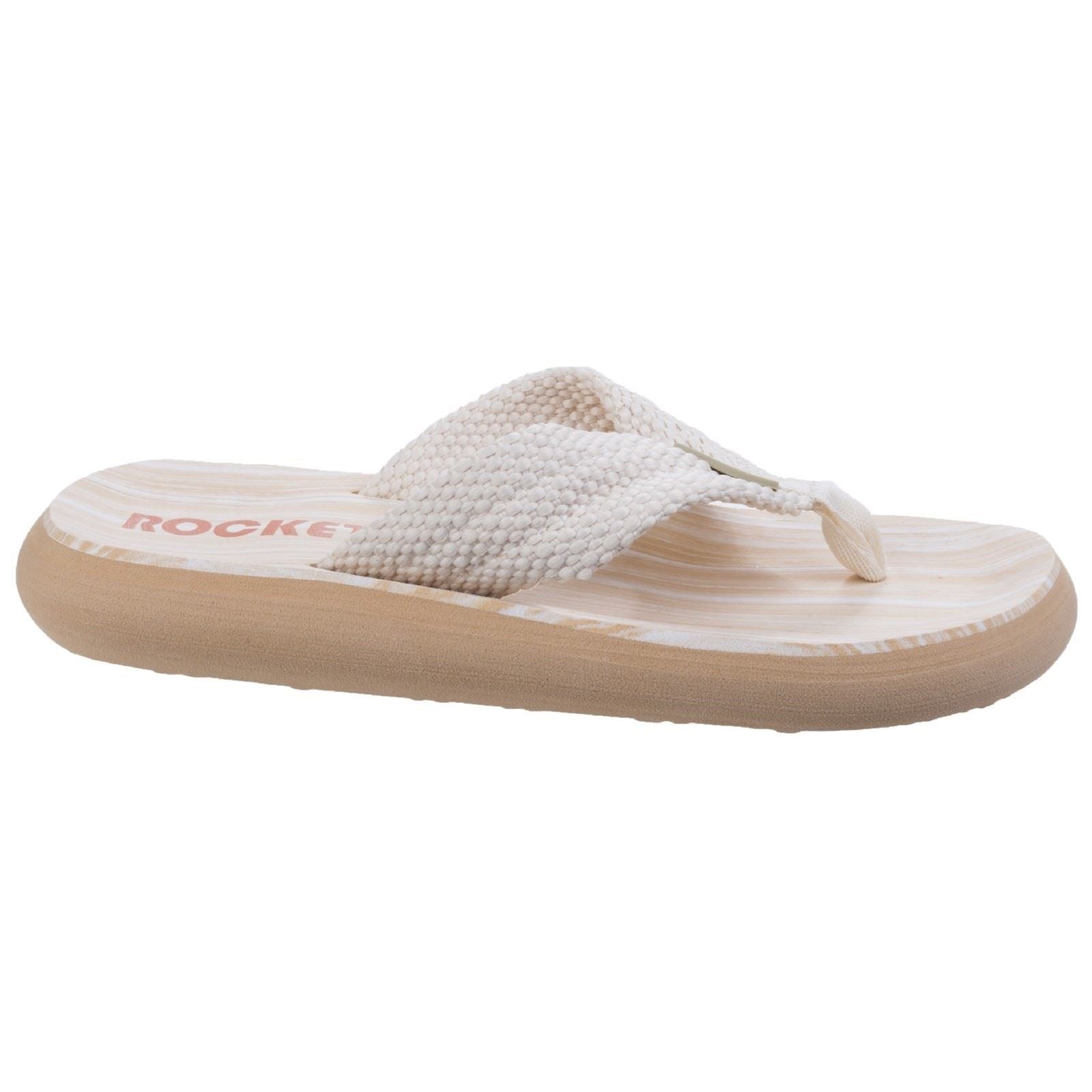 Rocket Dog Sunset Damen Zehensteg Sandalen In Creme