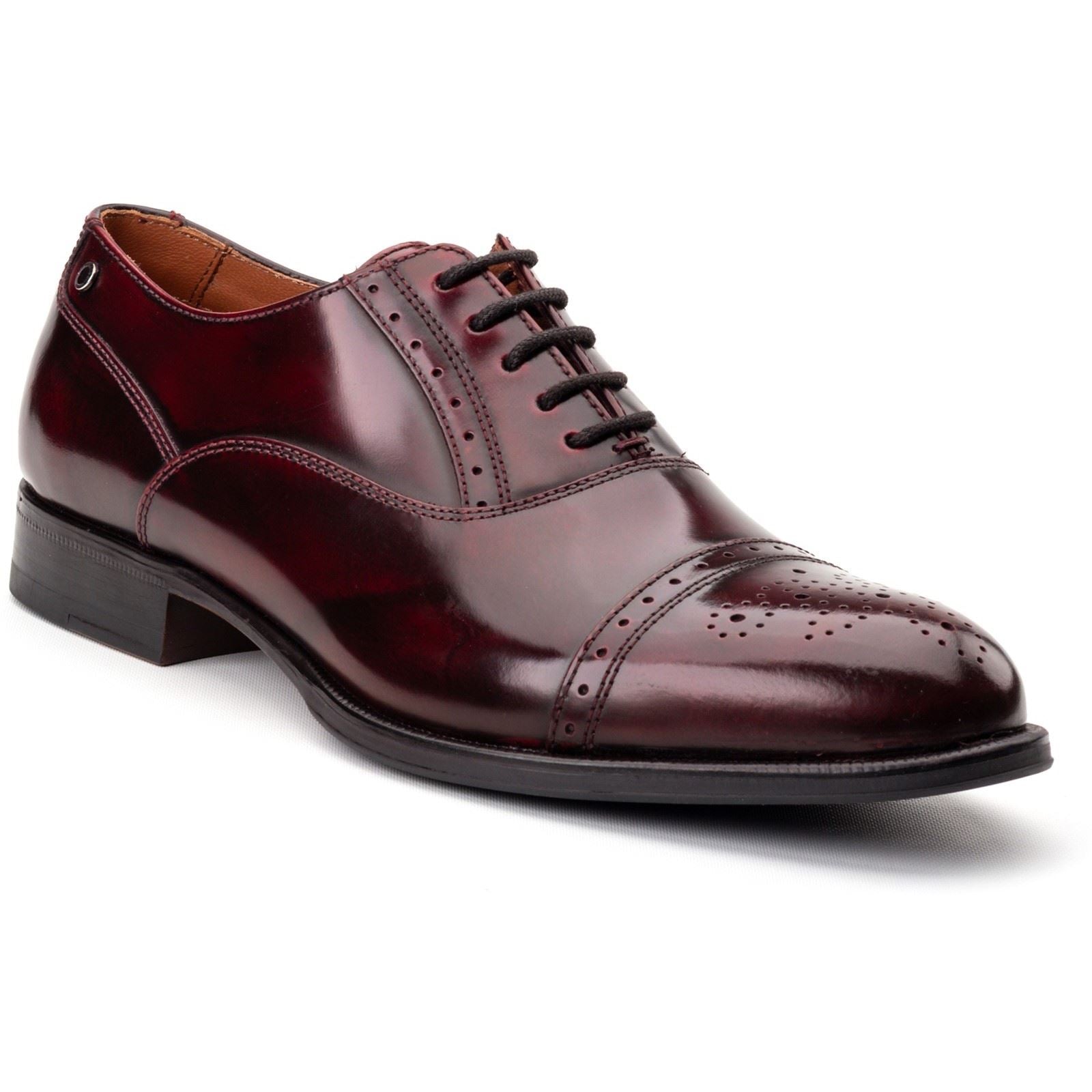 Base London Franklin Herren Oxford Schuhe Aus Leder In Bordeaux