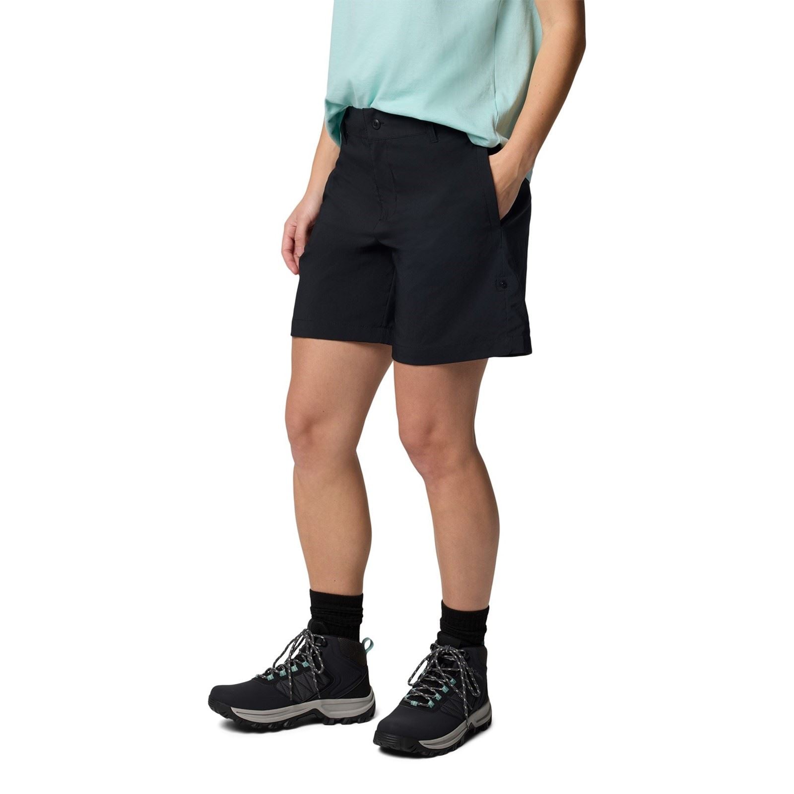 Columbia Silver Ridge Utility Polyester Damen Schwarze Farbe Wandershorts