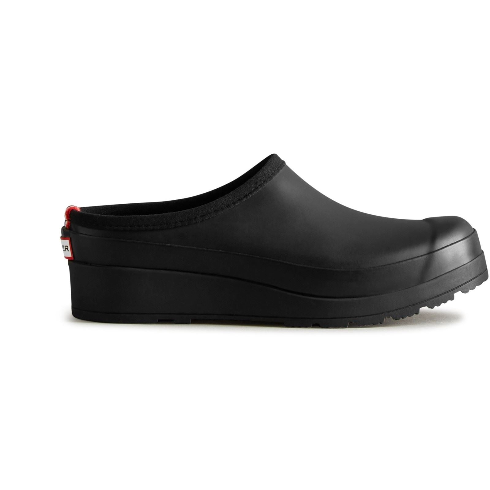 Hunter Play Clog Damen Gartenschuhe Aus Schwarzem Gummi