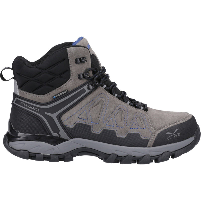 Hi-Tec V-Lite Explorer WP Rinds Wildleder Herren Wanderschuhe In Anthrazit/Grau/Dunkelblau