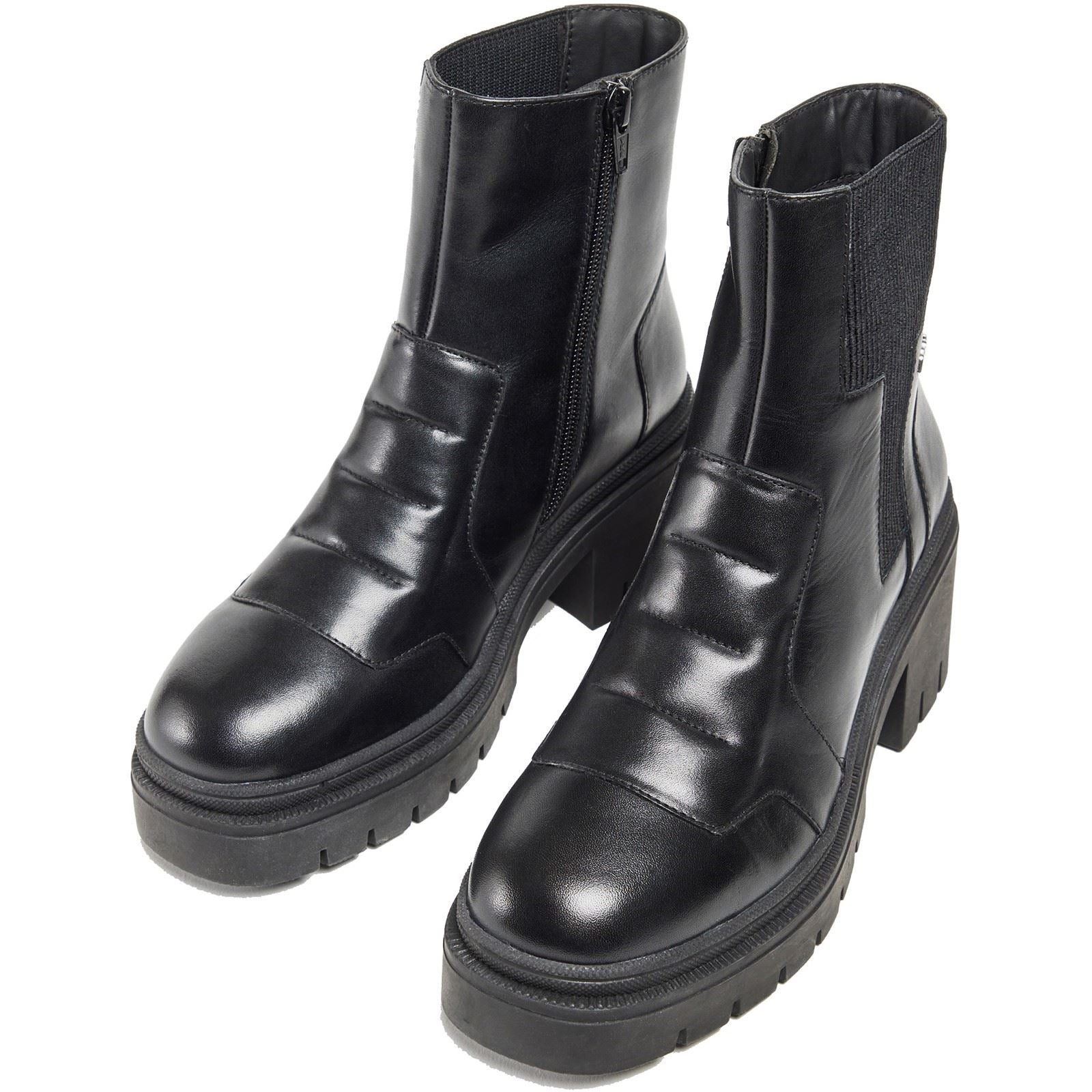 Pod Lillian Leder Damen Schwarze Stiefel