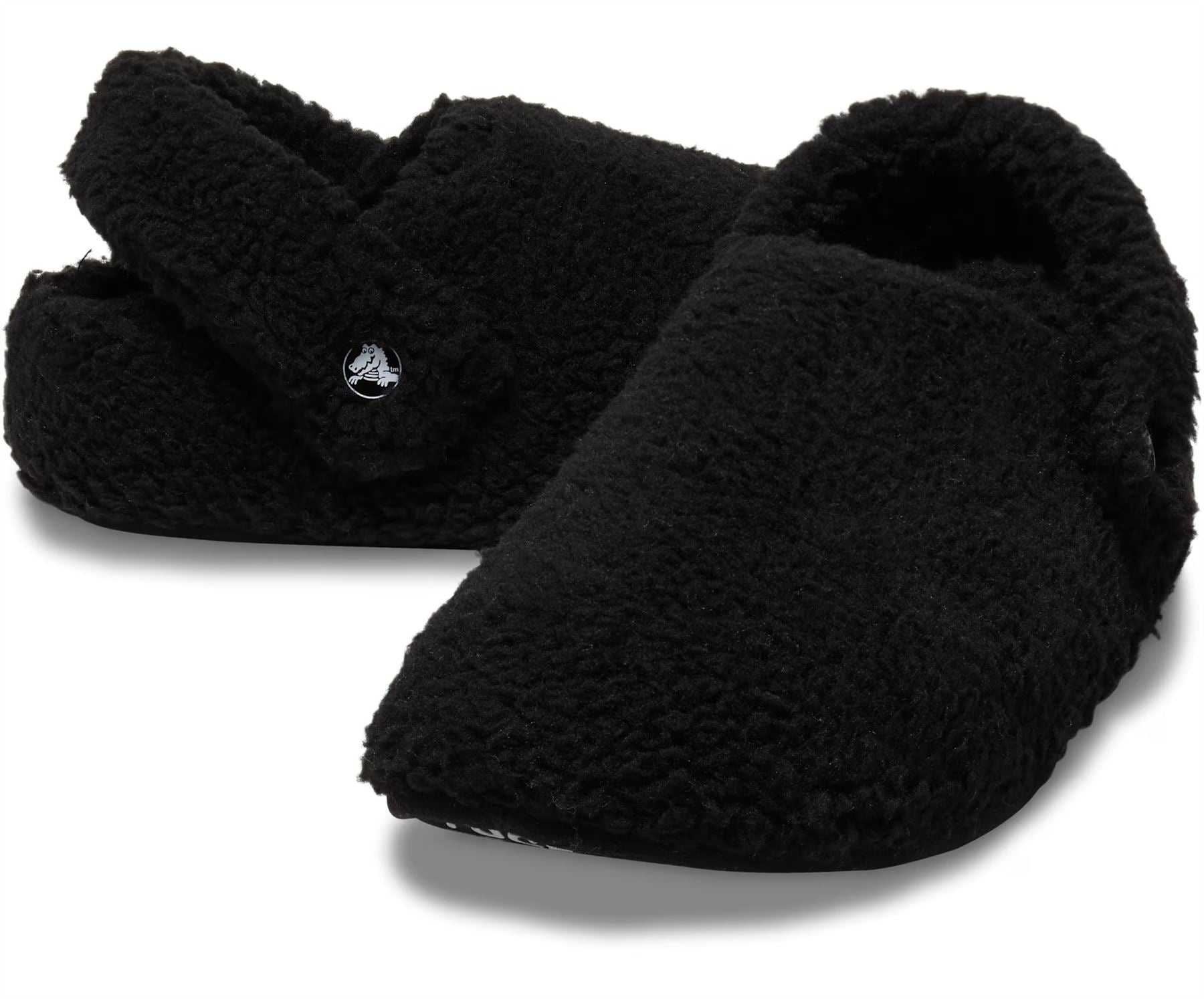 Crocs Classic Cozzzy Damen Schwarze Hausschuhe