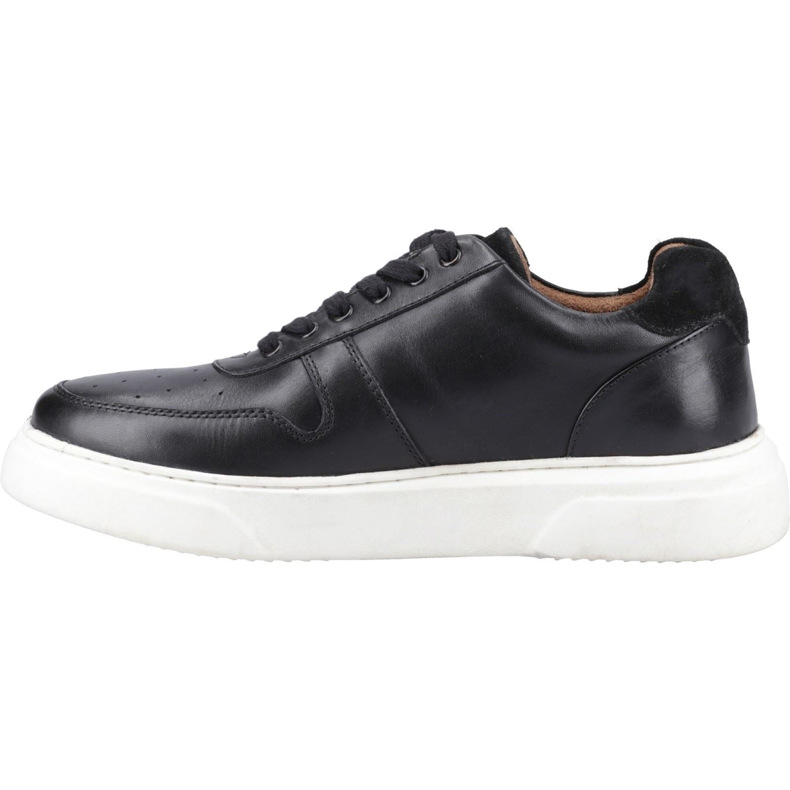 Hush Puppies Wyatt Herren Schwarz Leder Sneaker