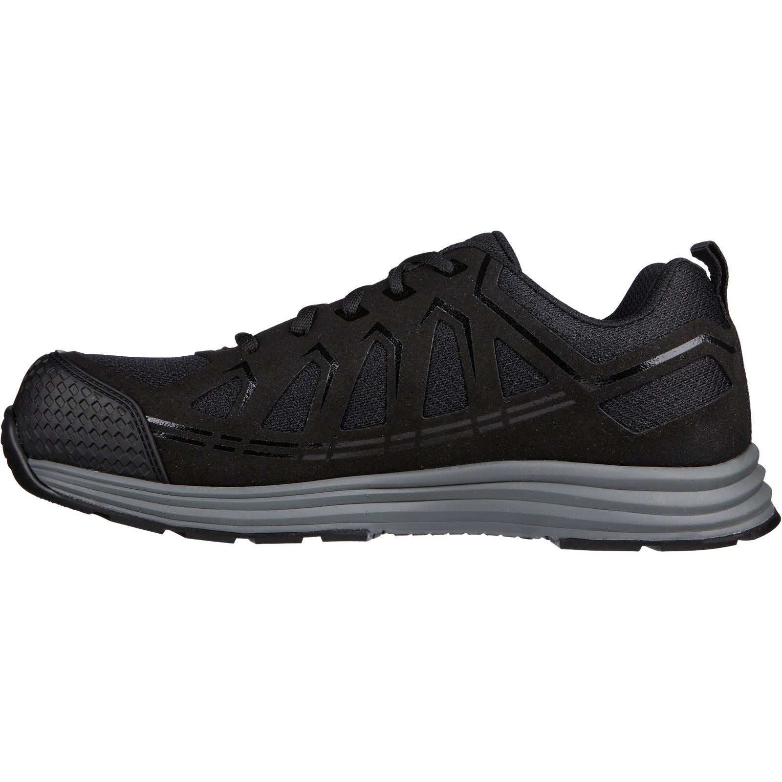 Skechers Workwear Malad II Textil Herren Schwarze Sicherheits-Sneaker