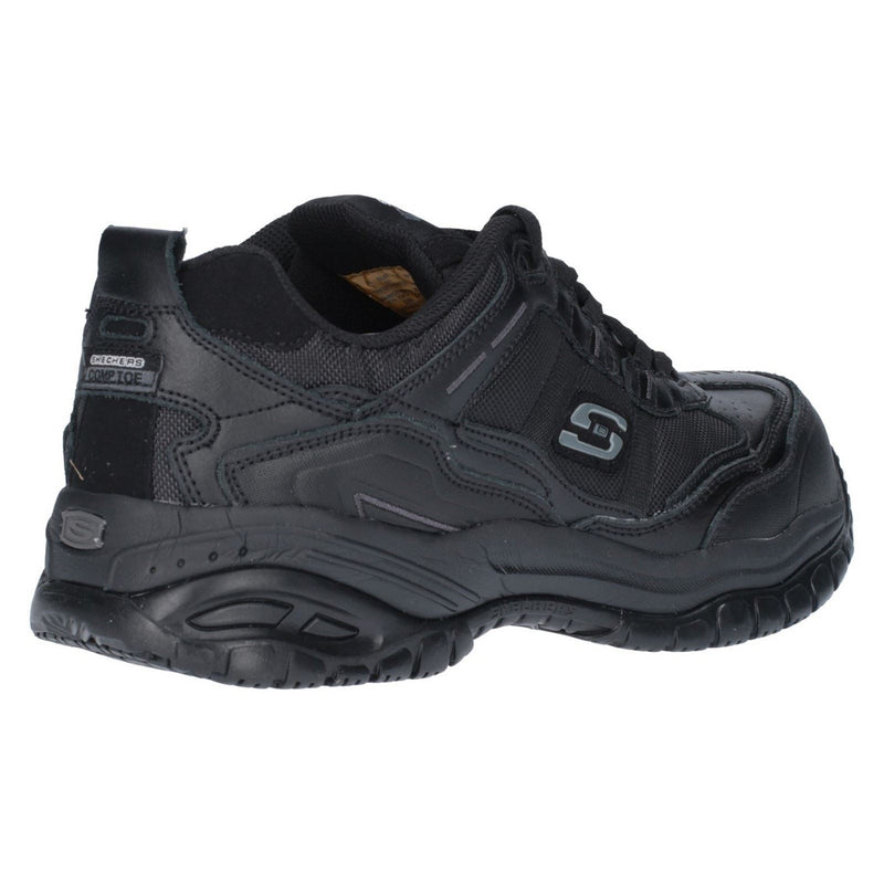 Skechers Workwear Soft Stride - Grinnell Wildleder Herren Schwarz Sicherheits-Sneaker
